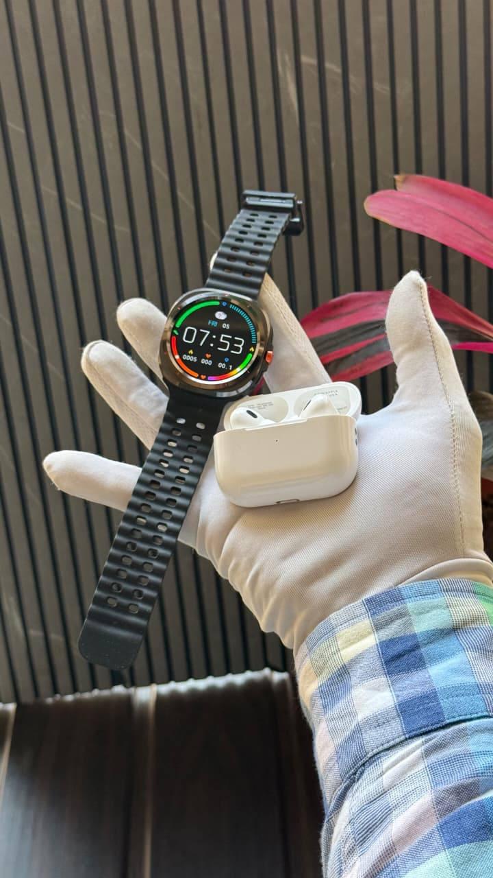 🔥 Samsung Style Smartwatch + AirPods Pro 2 Combo (2026) – AMOLED Display, Wireless Charging & HD Bass 💥