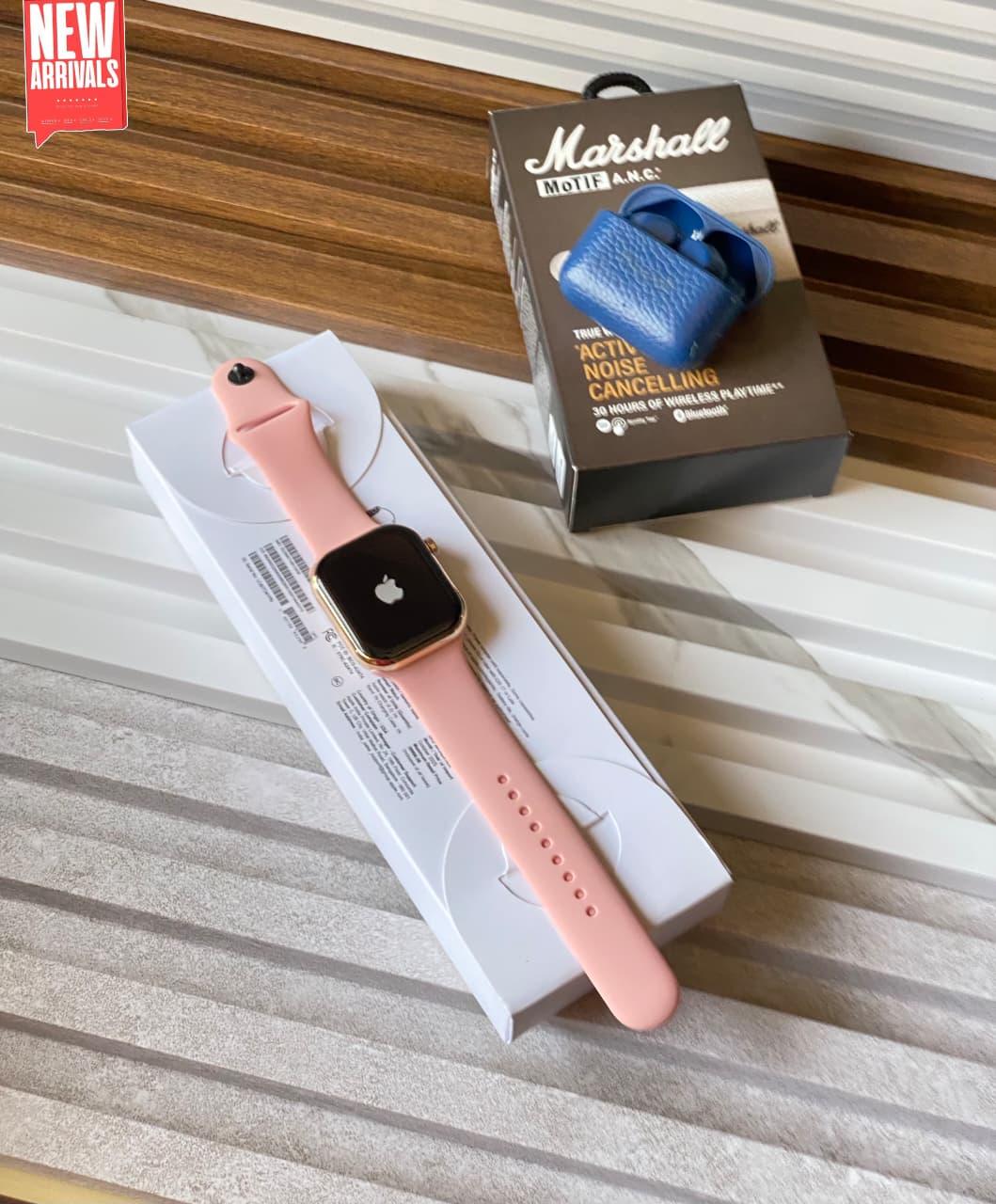 🔥 Apple Series 11 Style Smartwatch + Marshall Motif Earbuds Combo (2026) – AMOLED Display, Wireless Charging & HD Bass 💥