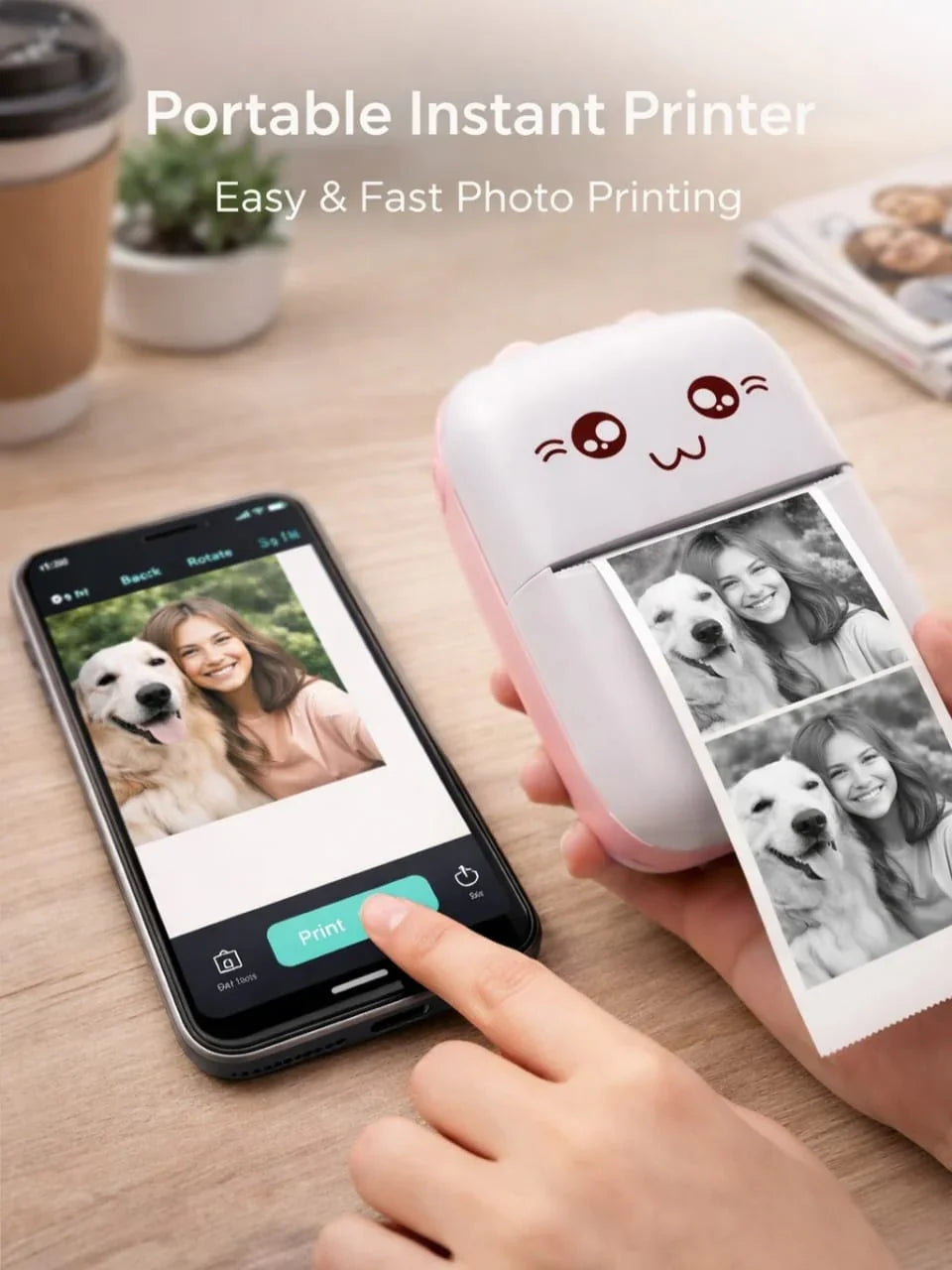 🔥 Mini Portable Thermal Printer (Inkless) – Pocket Size, USB Charging, Label & Photo Printing 💥